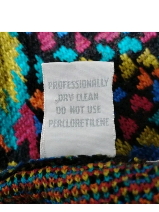 The Limited Vintage Skirt Wool Blend Women's Size M Geometric Italy Pull On - Picture 4 of 4